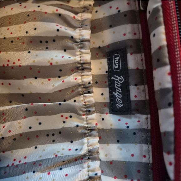 Lug Ranger Red Boquet Floral Quilted Puffer Crossbody Bag Excellent Condition - Picture 10 of 13